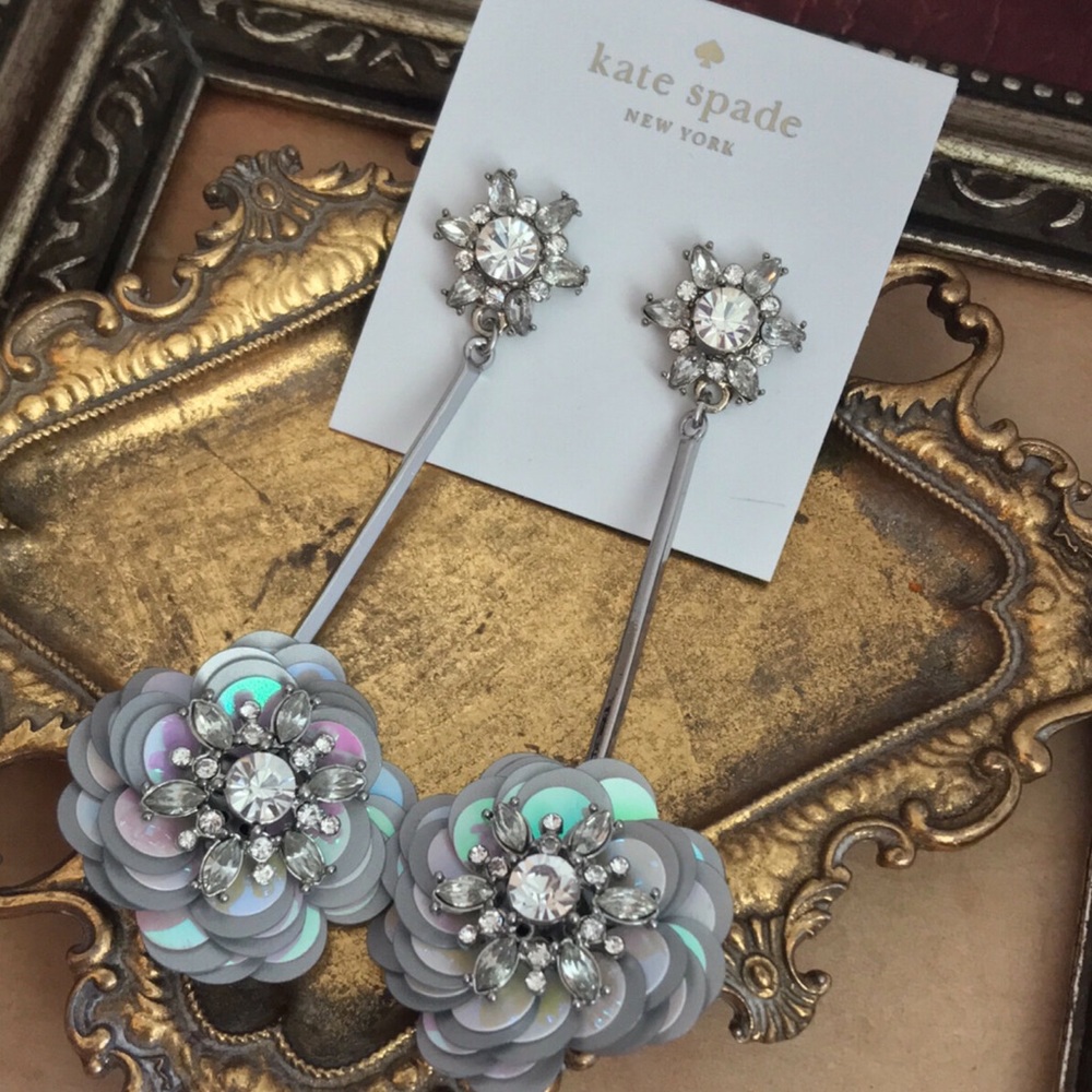 KATE SPADE • Snowy Nights Linear Earrings - Picture 3 of 4